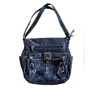 Rosetti Faux Leather Bag with Silver Rings